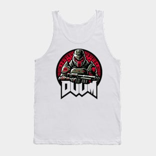 Doom Guy Transparent Logo Tank Top